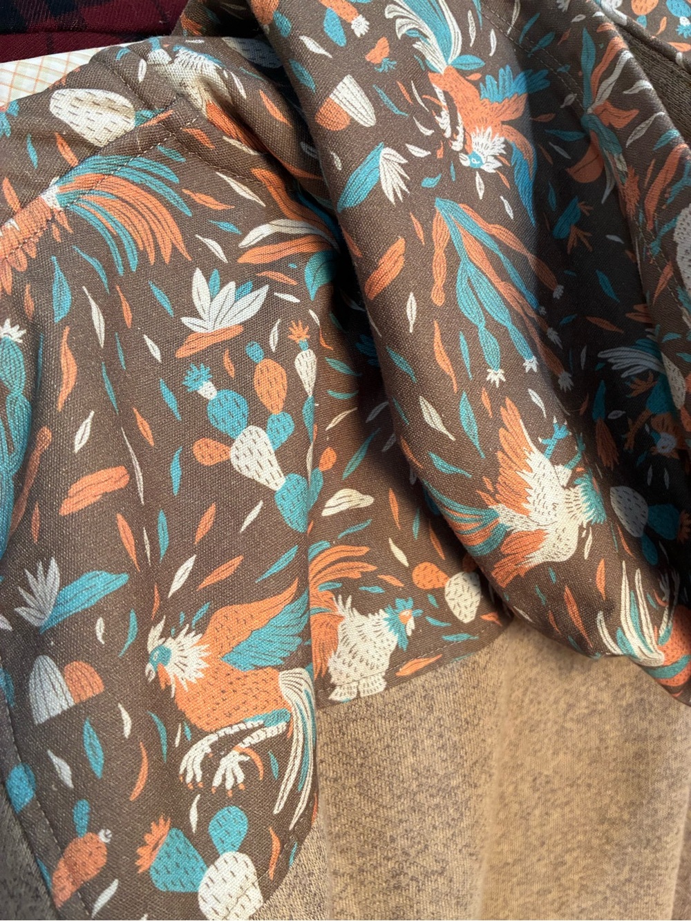 Howler Brothers - Rooster Print Yoke Zip Up Hoodie - size Medium - Picture 5 of 15